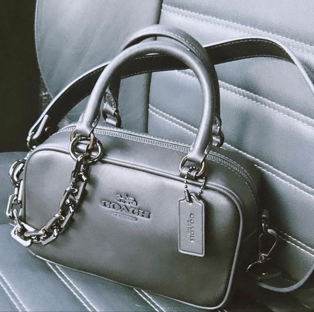Coach Satchel Crossbody Black Leather